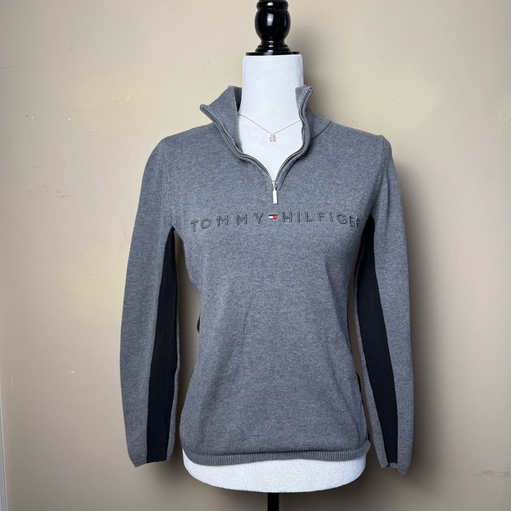 Tommy Hilfiger‎ Two-Tone Gray Women's Turtleneck Sweater Size Small